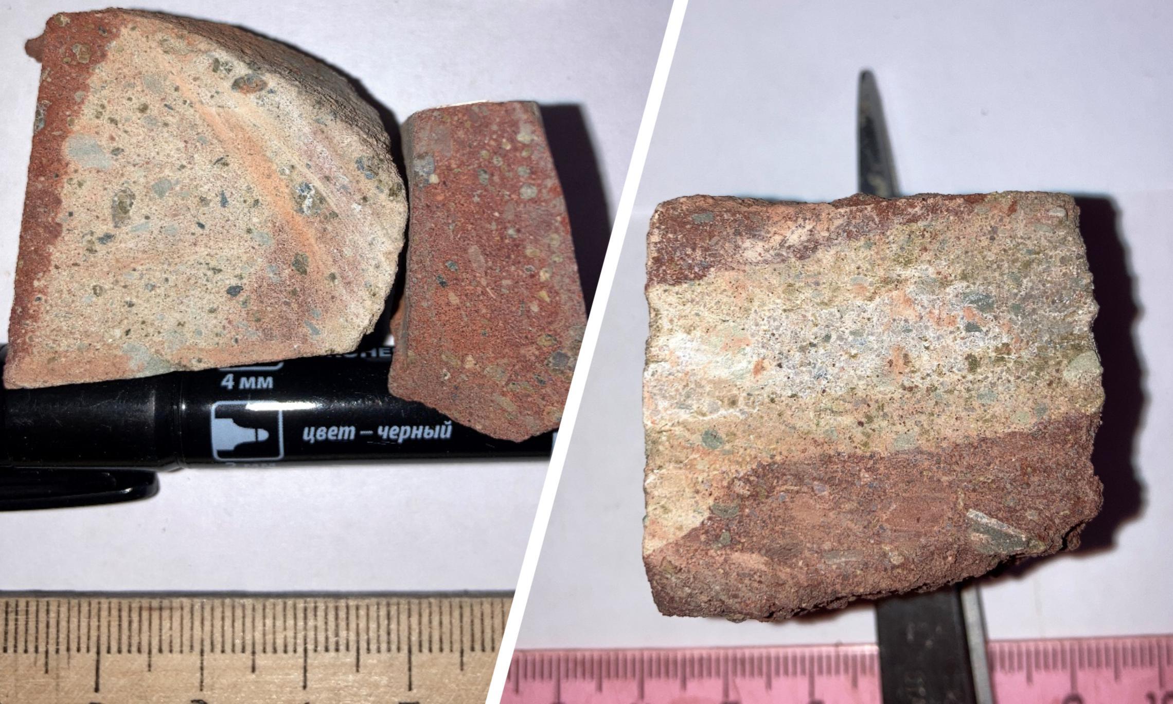 Слева на фото порода кратерной части не кимберлитовой трубки. А справа - кимберлитовой трубки. Визуально не отличить, но новый метод позволит определить,  где могут быть алмазы. 